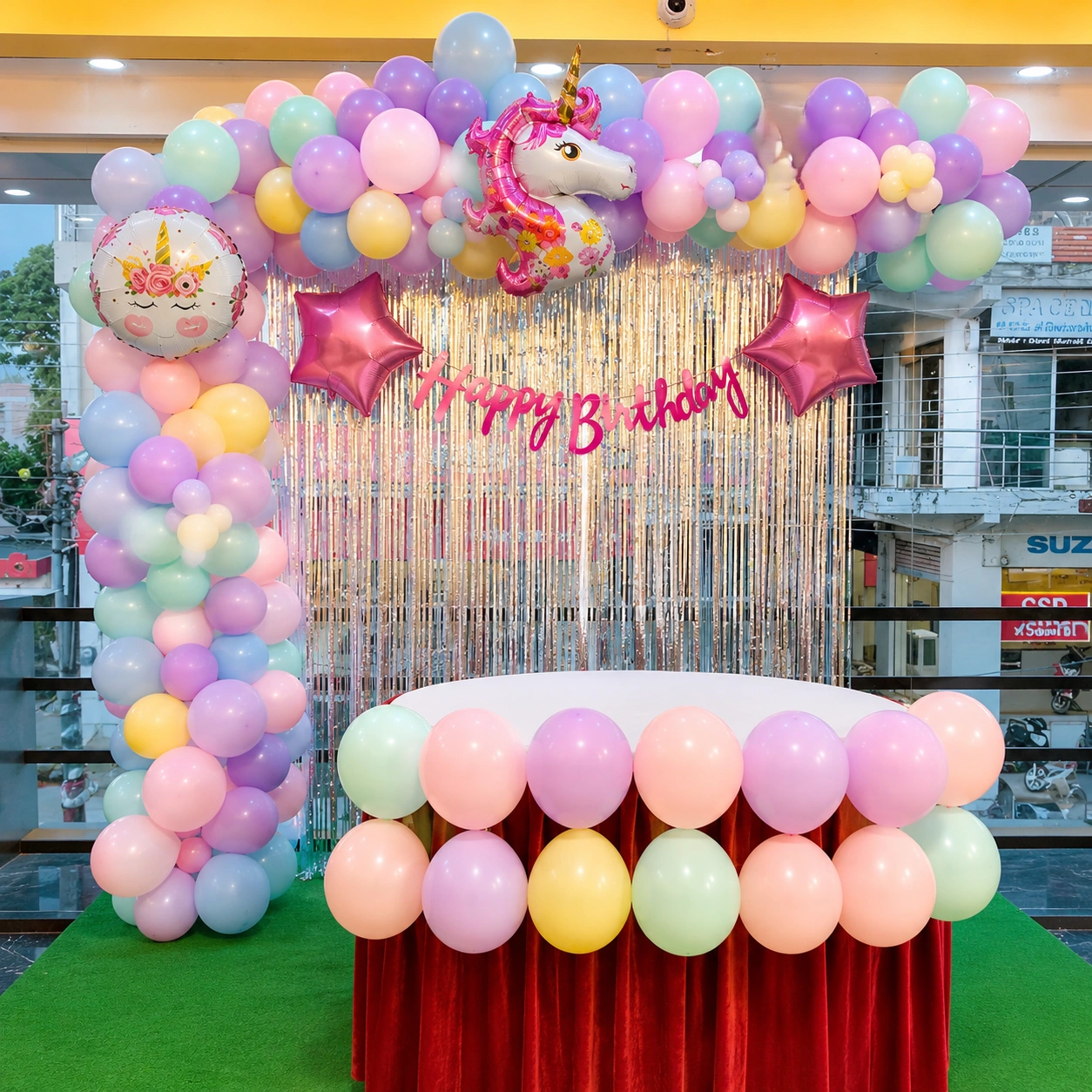 Simple Birthday Stage Decoration