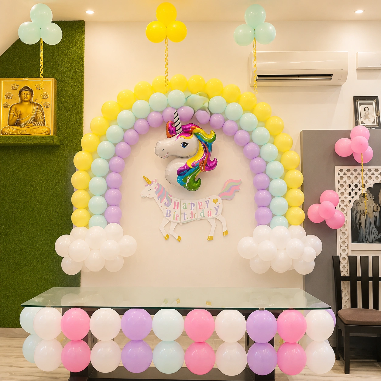 Unicorn Theme Hall Decoration
