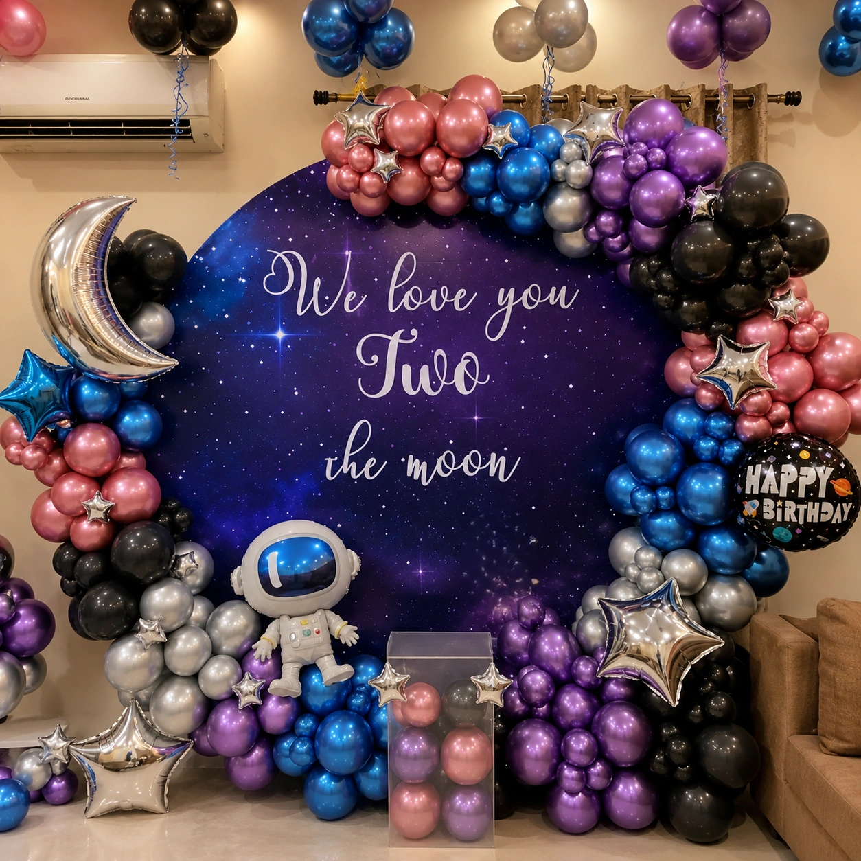 Premium Space Theme Birthday Decoration