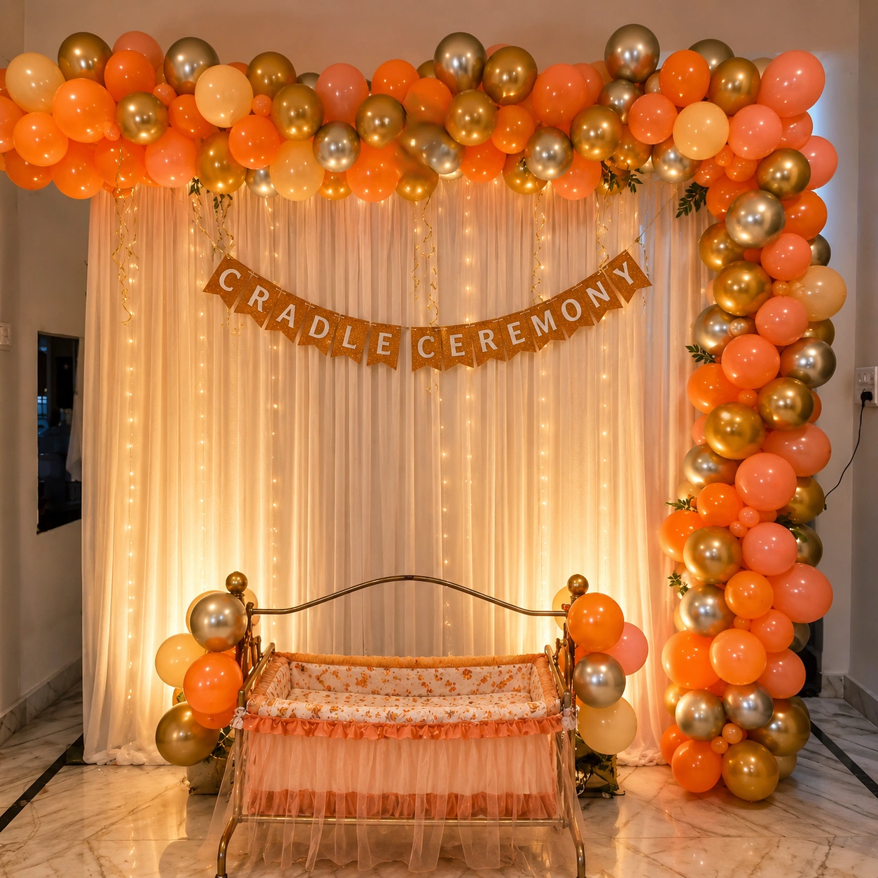 Elegant Cradle Ceremony Setup