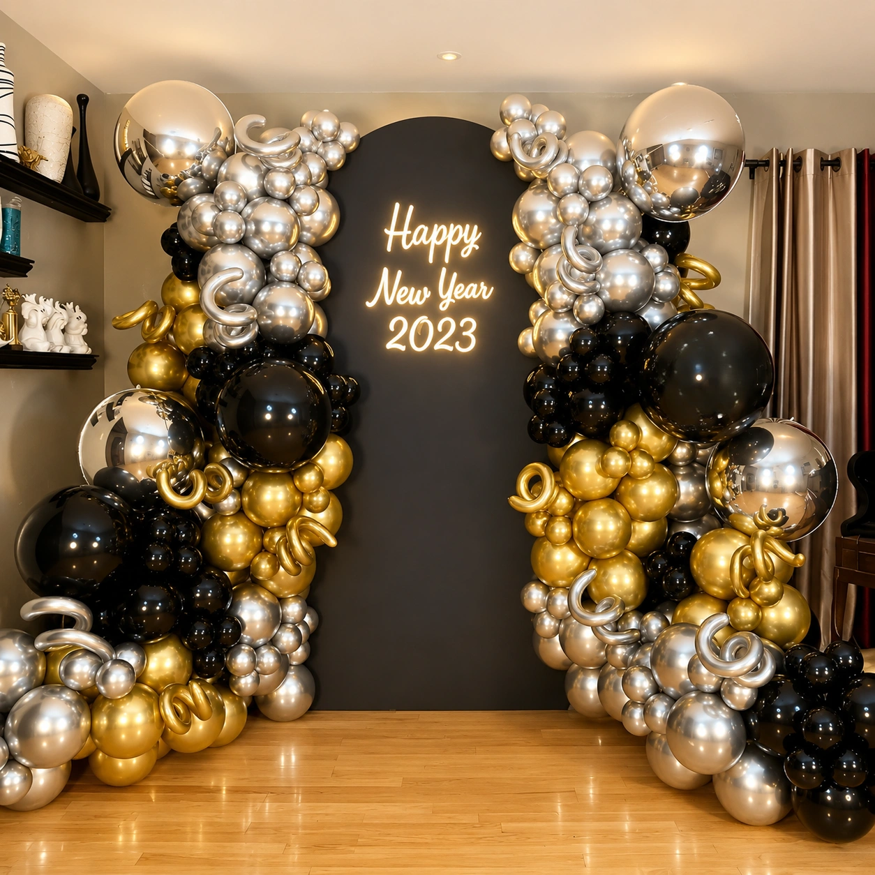 Happy New Year Backdrop Decoration