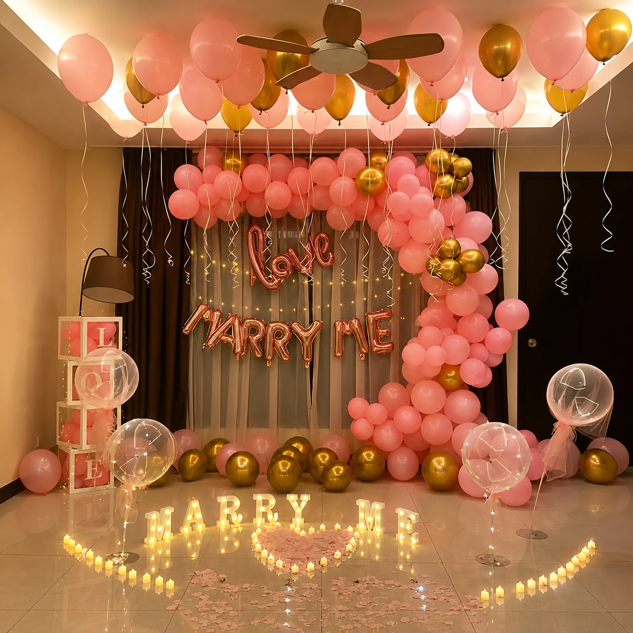 Marry Me Proposal Decor