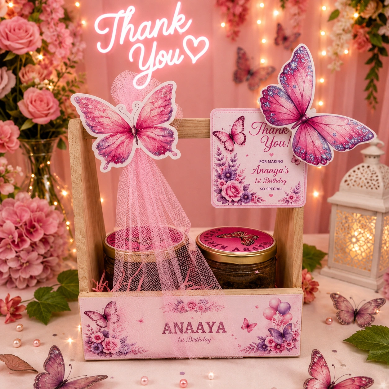 Pink Butterfly Birthday