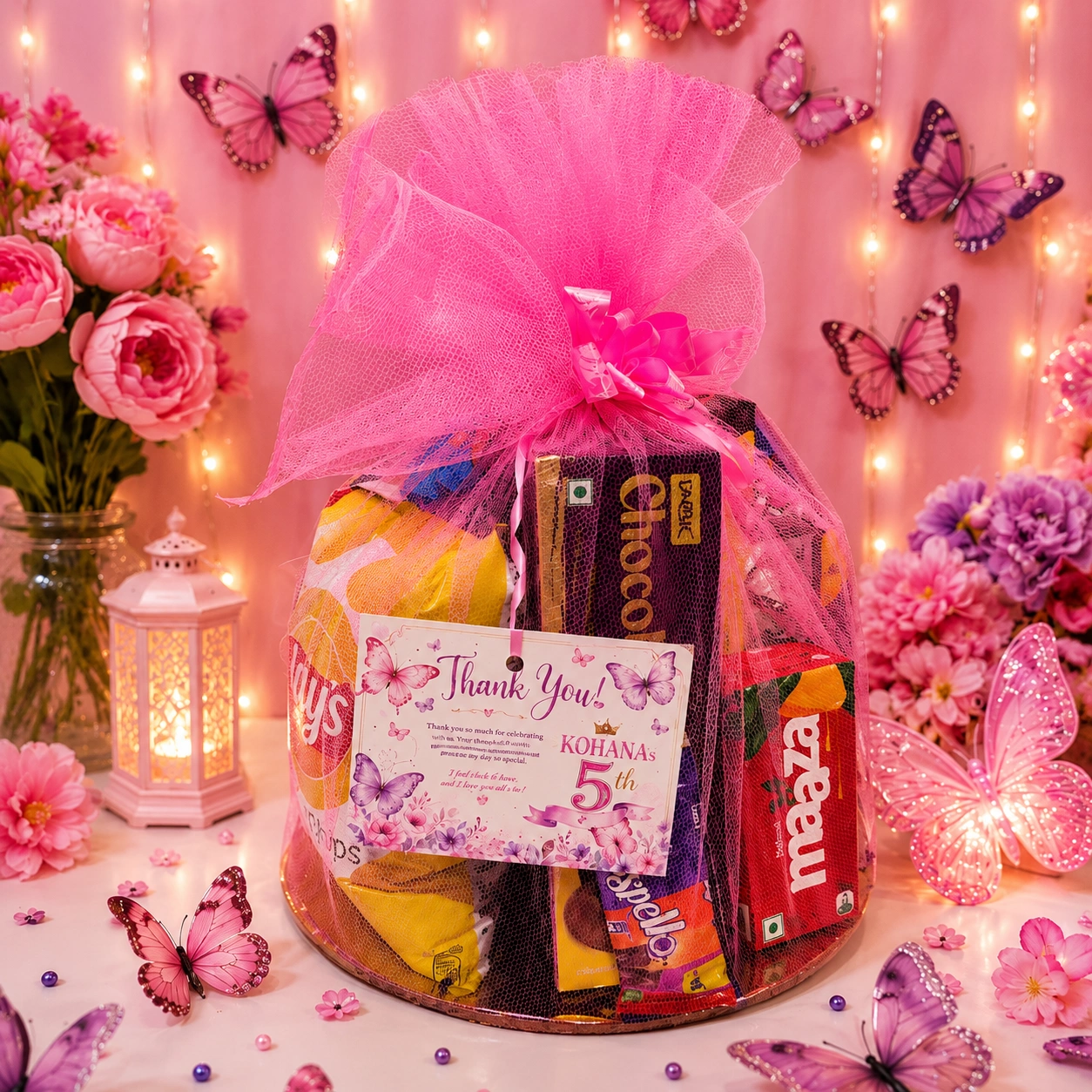 Pink Butterfly Celebration Hamper