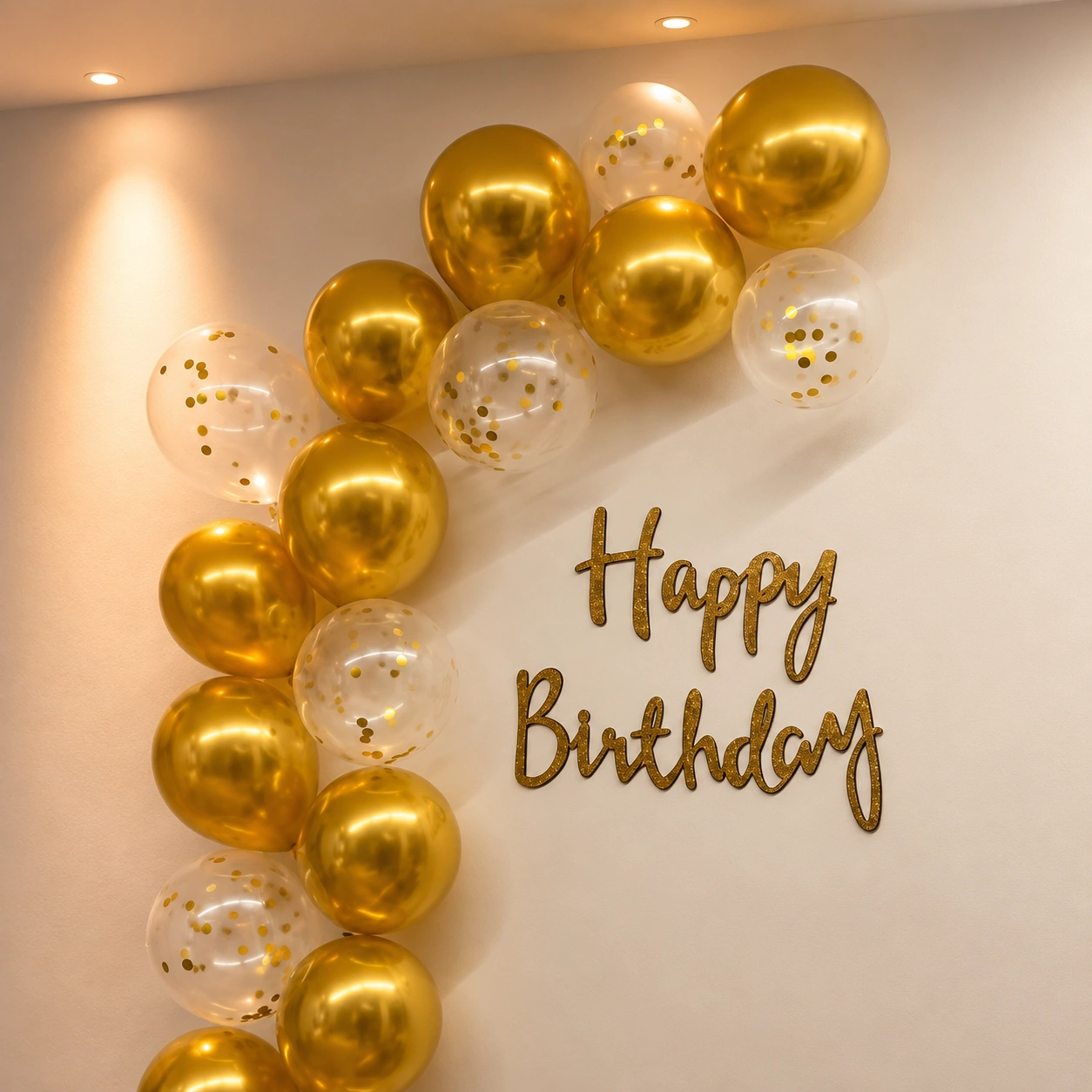 Luxury Golden Birthday Backdrop