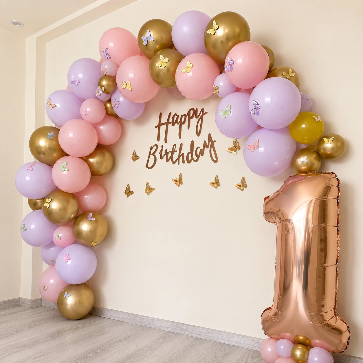 Pastel Butterfly 1st Birthday Décor