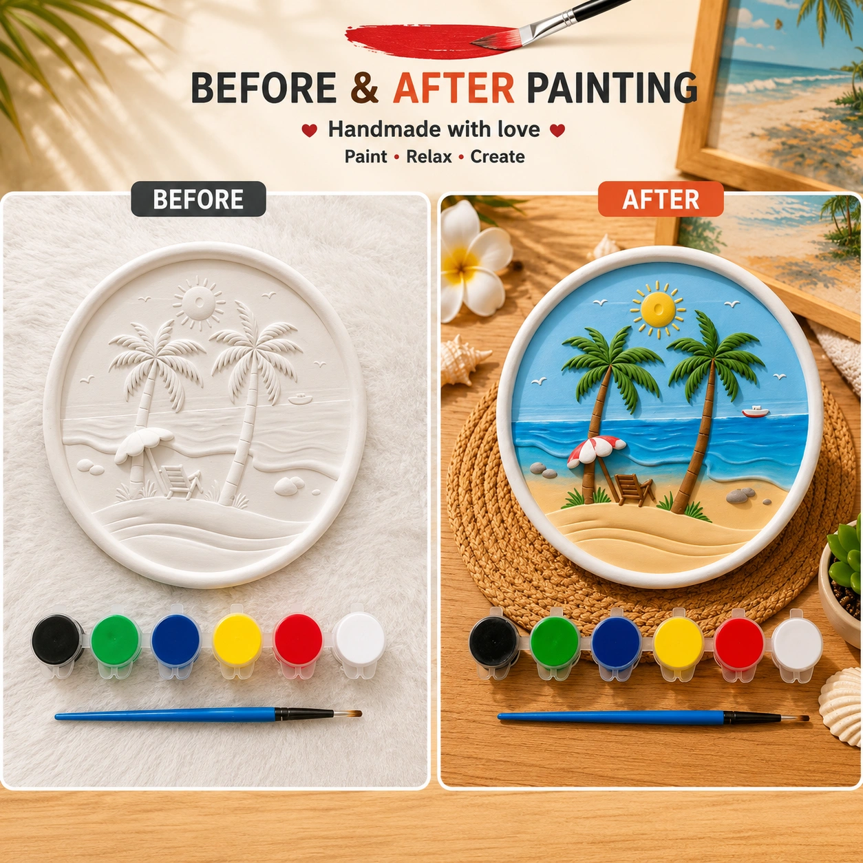 Paint Your Own Beach Scene Kit