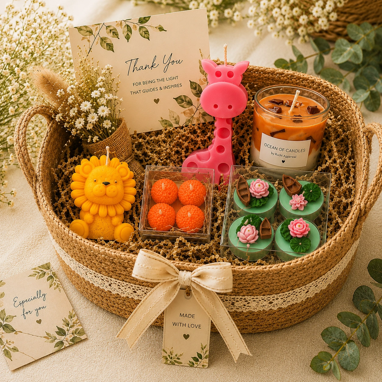 Luxury Floral Candle Hamper